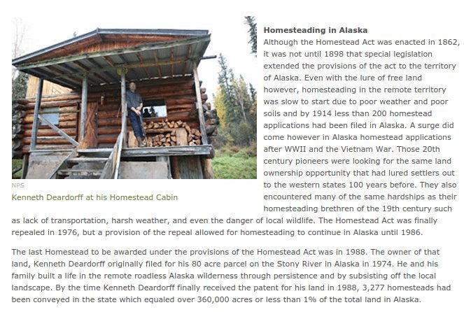 how to get free land in alaska