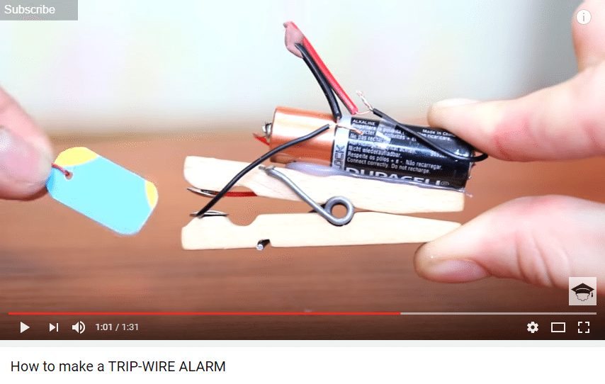 make a simple tripwire alarm