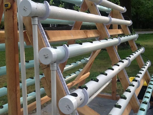 DIY hydroponic A-frame