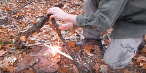 Start a fire in the rain