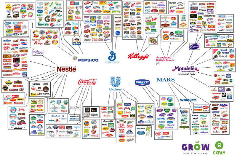10 companies own all food